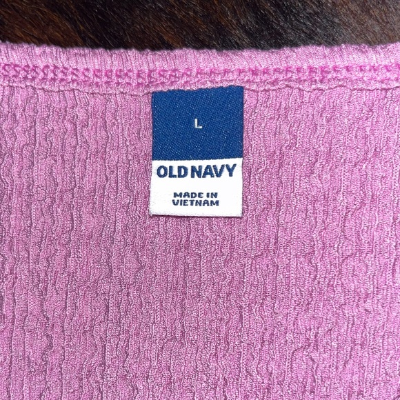 Old Navy NWT lavender purple scrunchy short sleeve scoop neck baby tee large - Picture 3 of 5